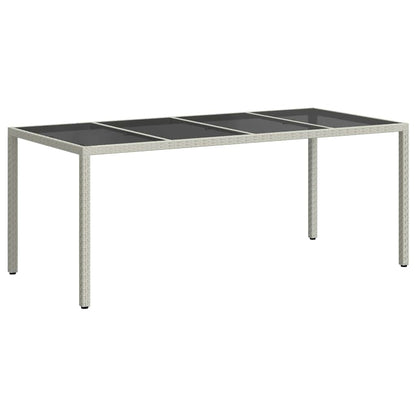 vidaXL Garden Table White Poly Rattan - 190 x 90 x 75 cm