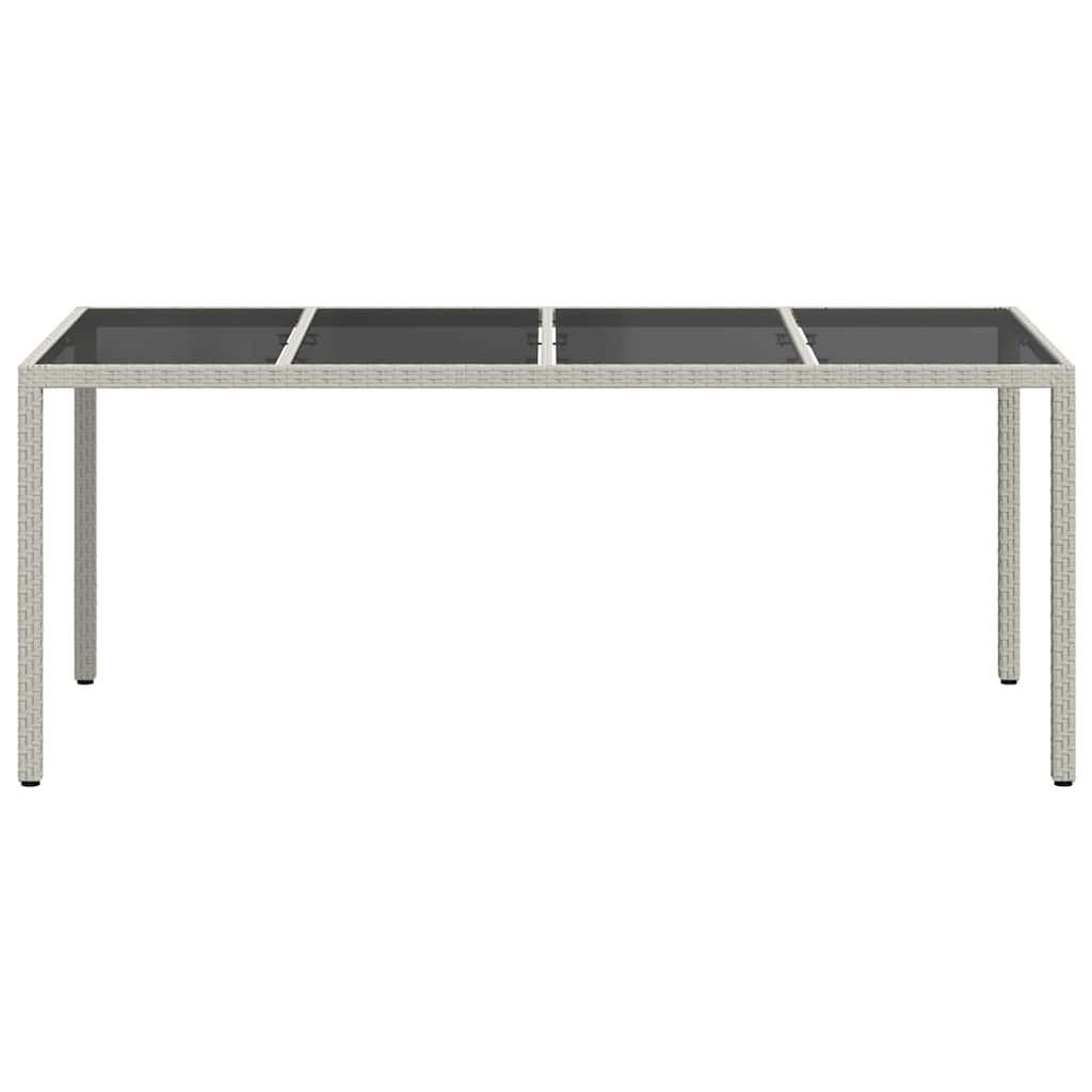 vidaXL Garden Table White Poly Rattan - 190 x 90 x 75 cm