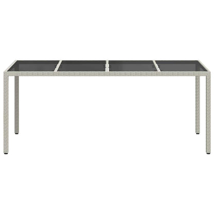 vidaXL Garden Table White Poly Rattan - 190 x 90 x 75 cm