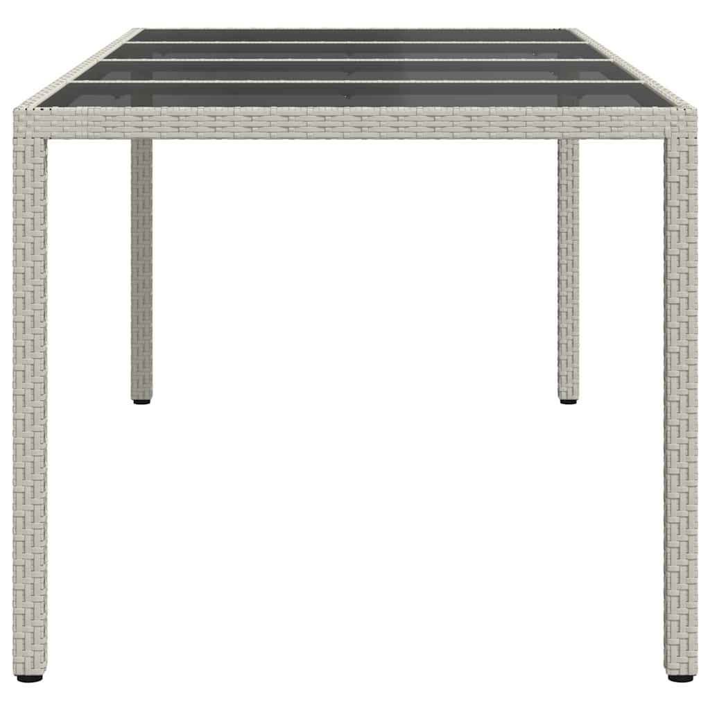vidaXL Garden Table White Poly Rattan - 190 x 90 x 75 cm
