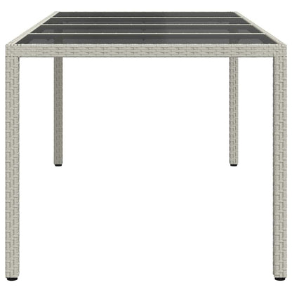 vidaXL Garden Table White Poly Rattan - 190 x 90 x 75 cm