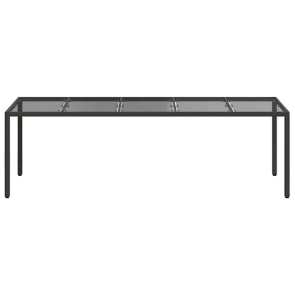 vidaXL Garden Table Pure Black Poly Rattan - 250 x 100 x 75 cm