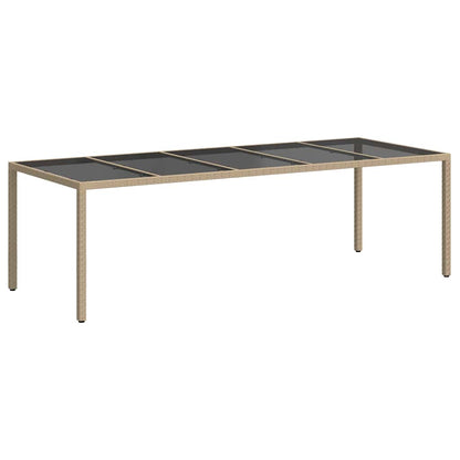 vidaXL Garden Table Beige Poly Rattan - 250 x 100 x 75 cm