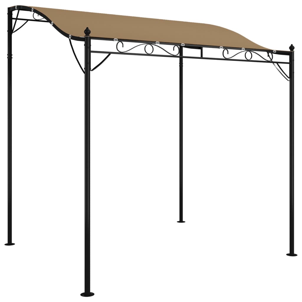 vidaXL Canopy Taupe 2x2.3 m 180 g/m² Fabric and Steel