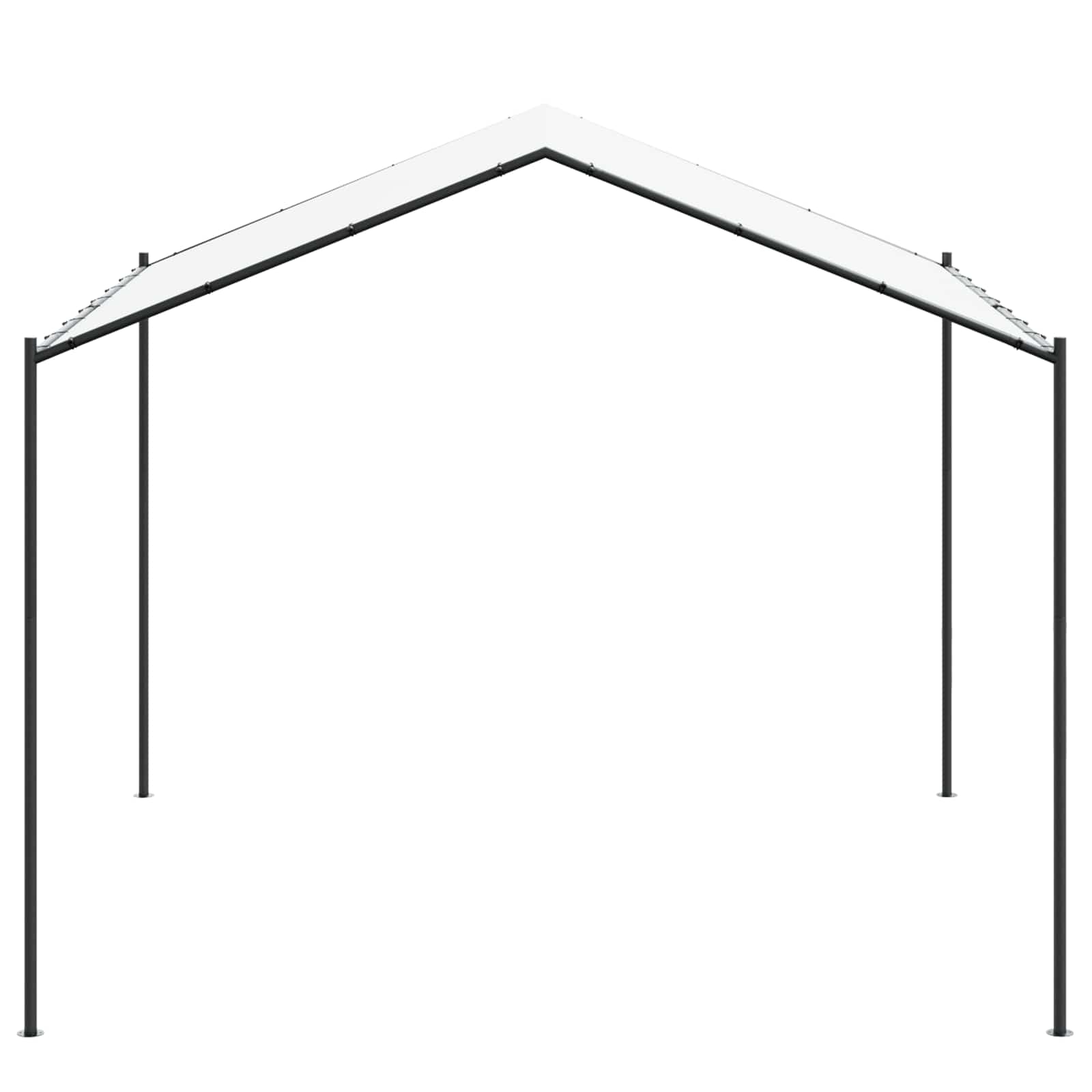 vidaXL Gazebo 4 x 4 x 2.6 m White Steel and Polyester 180 gsm