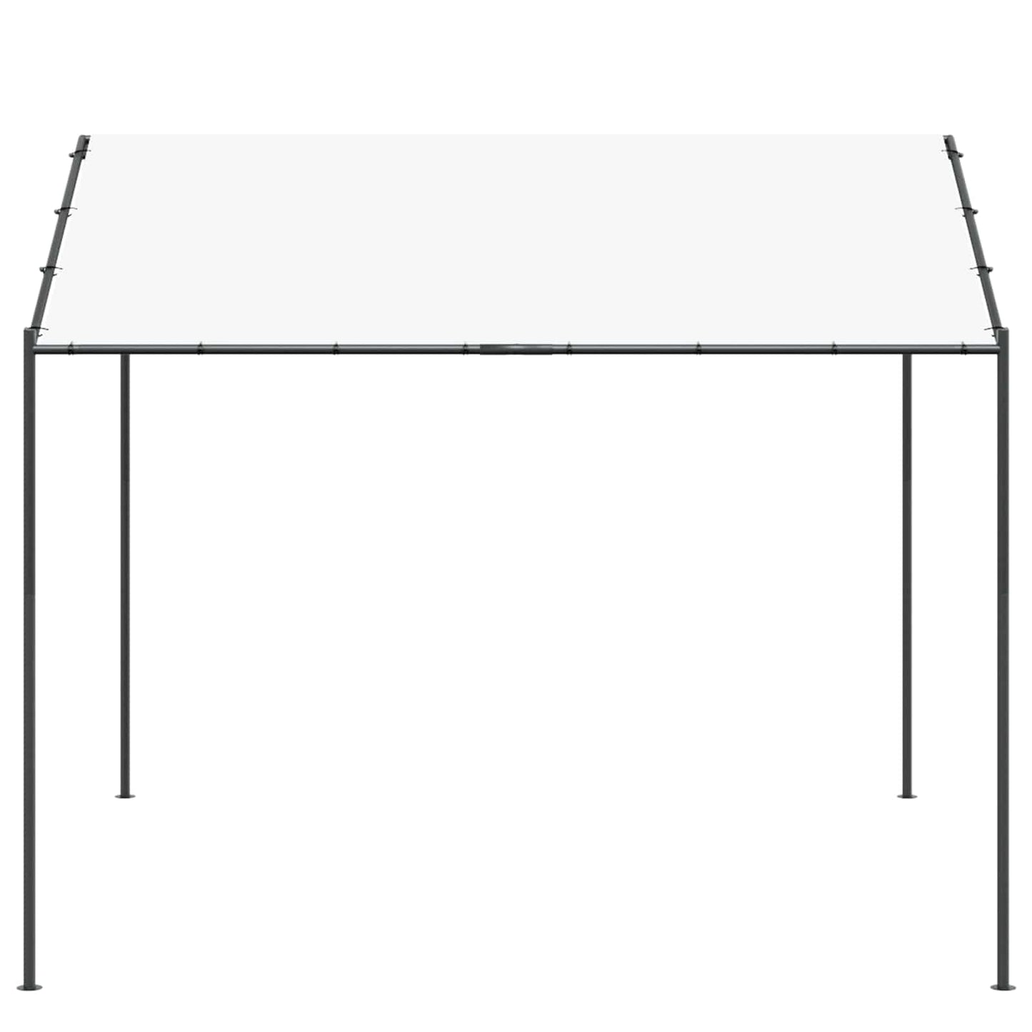 vidaXL Gazebo 4 x 4 x 2.6 m White Steel and Polyester 180 gsm