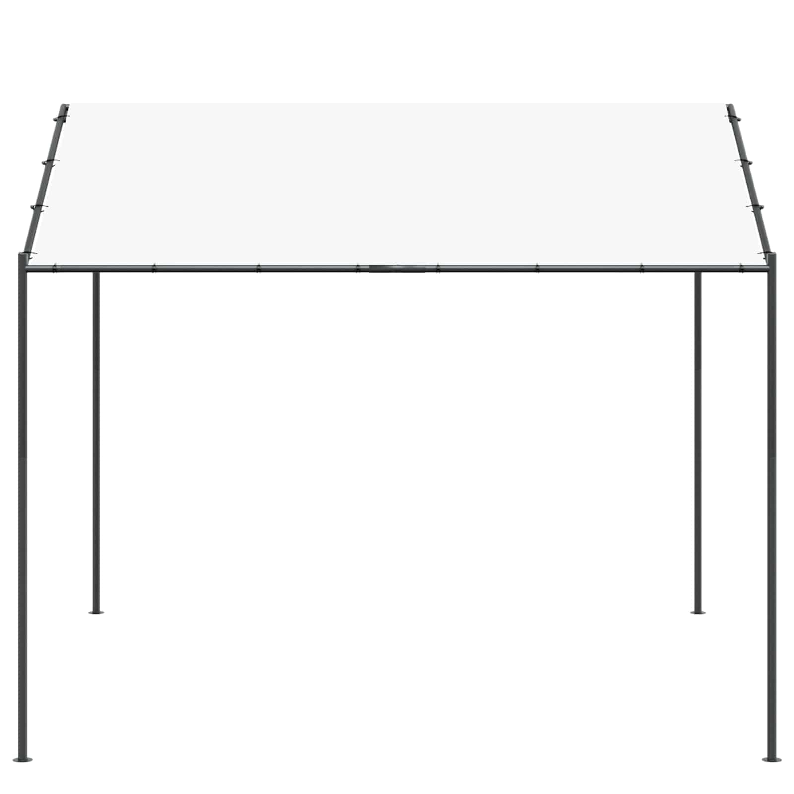 vidaXL Gazebo 4 x 4 x 2.6 m White Steel and Polyester 180 gsm