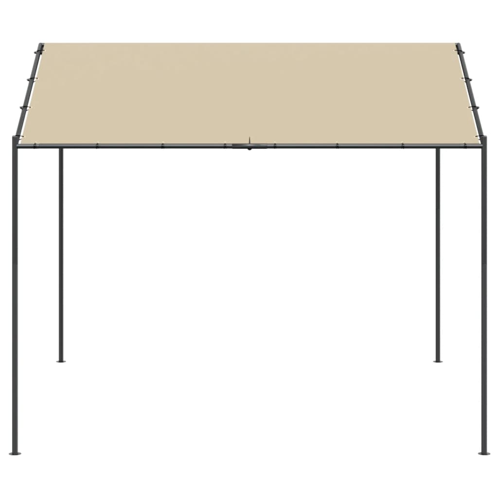 vidaXL Canopy Tent Beige 4x4 m Steel and Fabric