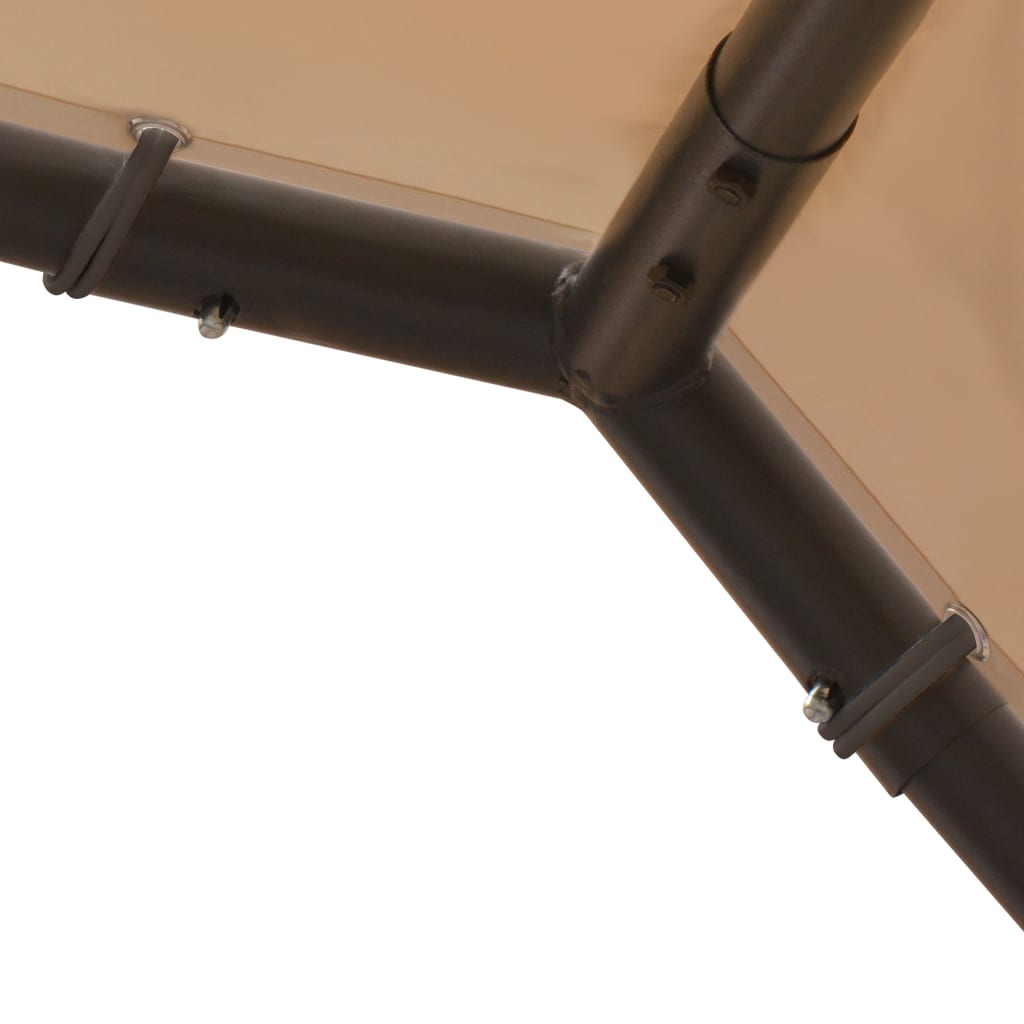 vidaXL Canopy Tent Beige 4x4 m Steel and Fabric