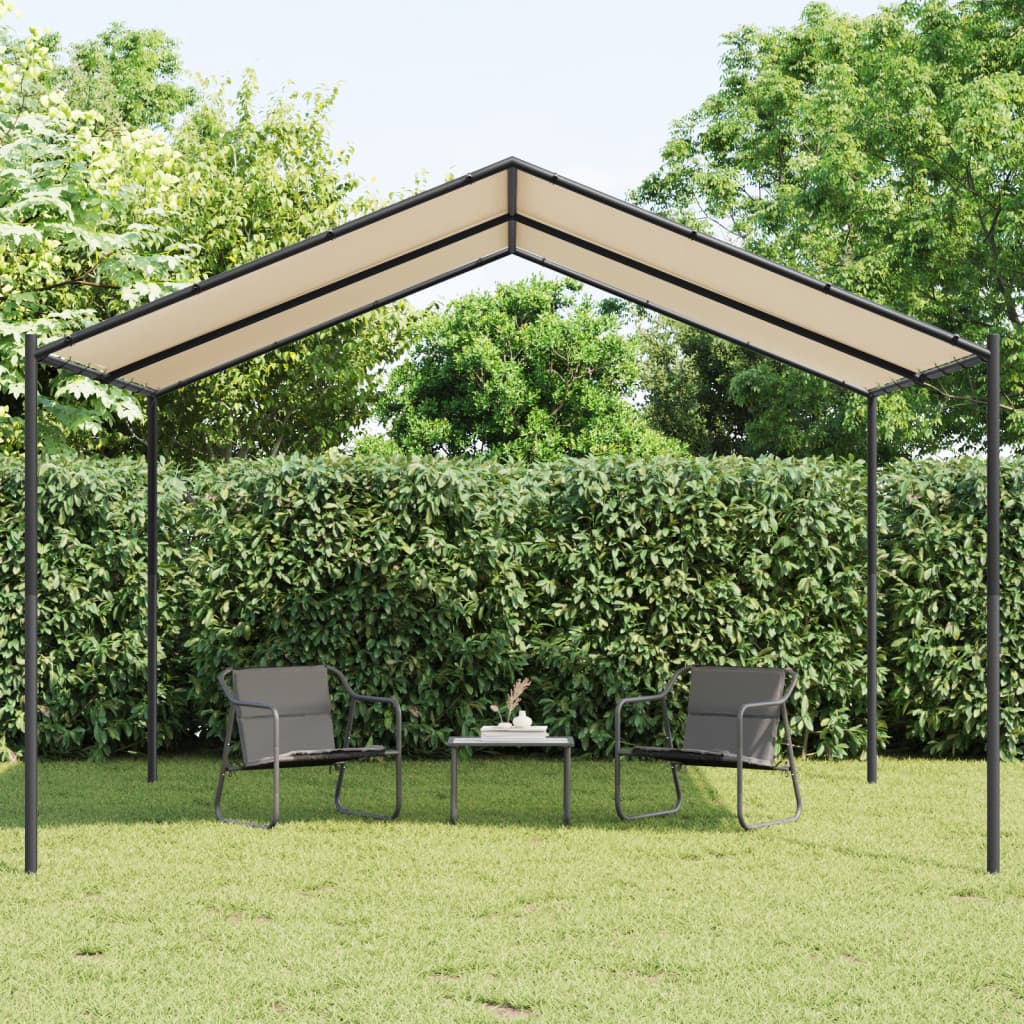 vidaXL Canopy Tent Beige 4x4 m Steel and Fabric