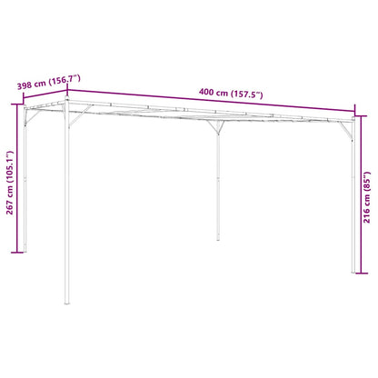 vidaXL Gazebo Anthracite 4x4 m 180 g/m² Fabric and Steel