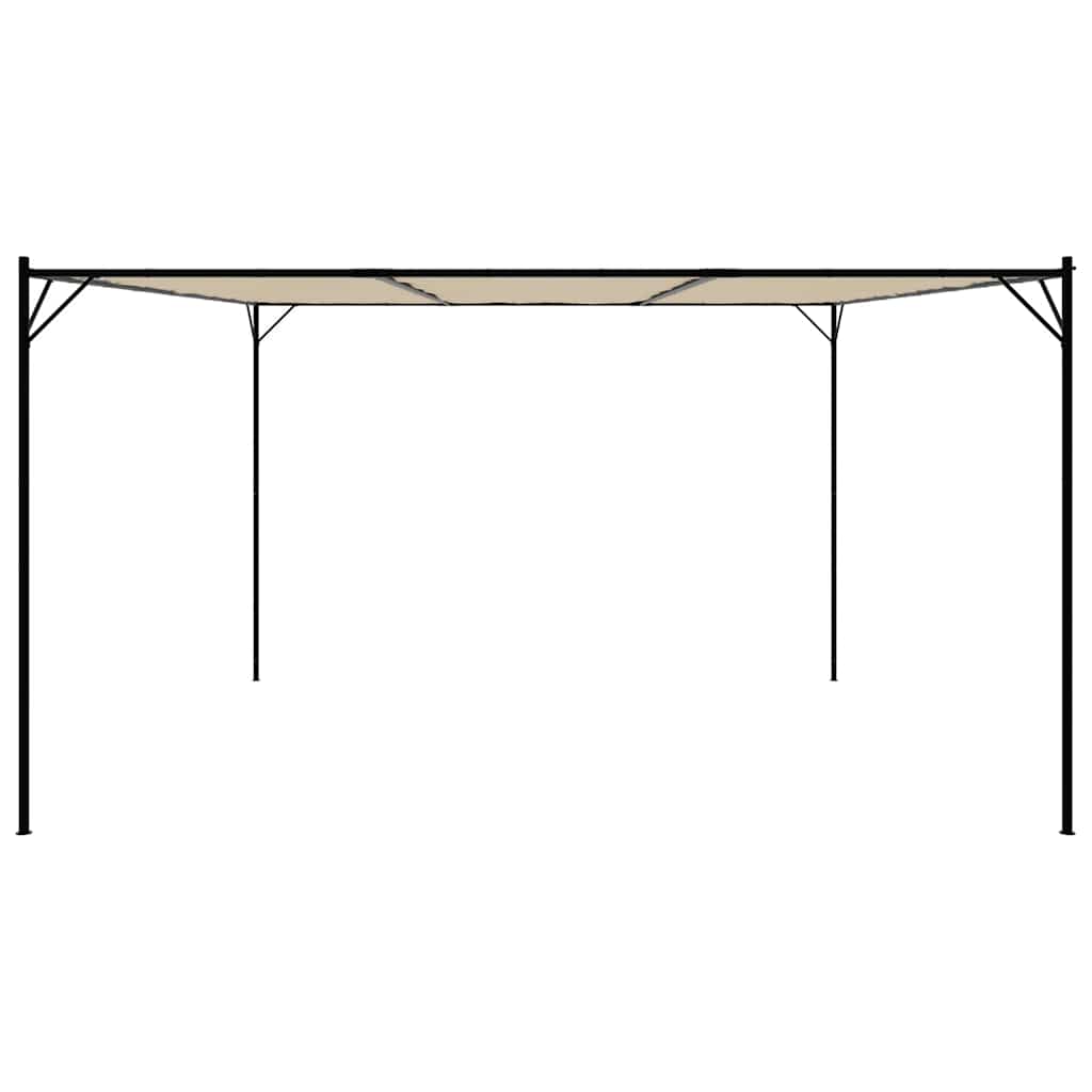 vidaXL Gazebo Beige 4x4 m 180 g/m² Fabric and Steel