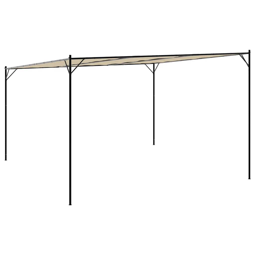 vidaXL Gazebo Beige 4x4 m 180 g/m² Fabric and Steel