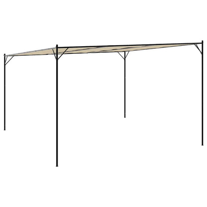 vidaXL Gazebo Beige 4x4 m 180 g/m² Fabric and Steel