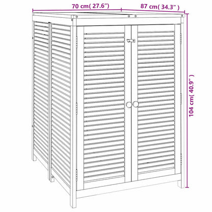 vidaXL Garden Storage Box 70x87x104 cm Solid Wood Acacia - Brown