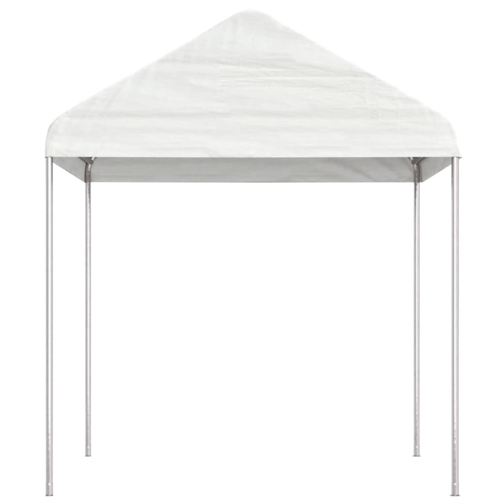 vidaXL Gazebo With Roof | White | Polyethylene, Galvanised Steel | Large - 2.28 x 2.23 x 2.69 m