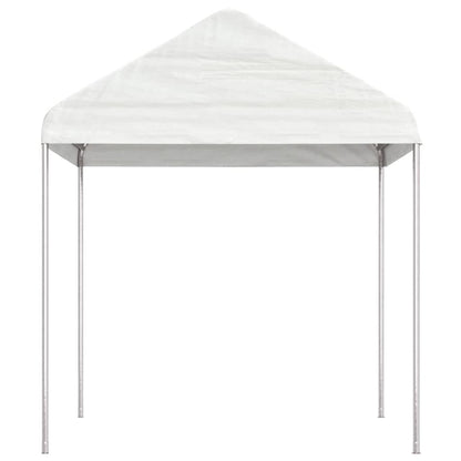 vidaXL Gazebo With Roof | White | Polyethylene, Galvanised Steel | Large - 2.28 x 2.23 x 2.69 m