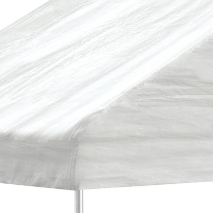 vidaXL Gazebo With Roof | White | Polyethylene, Galvanised Steel | Large - 2.28 x 2.23 x 2.69 m