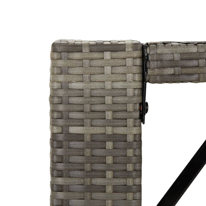 vidaXL Bar Table with Glass Top Grey 105x80x110 cm Poly Rattan
