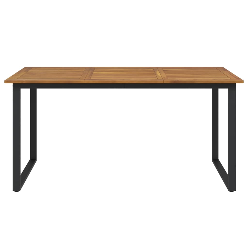 vidaXL Garden Table with U-shaped Legs 160x80x75 cm Solid Wood Acacia - Brown