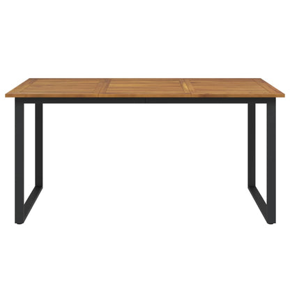 vidaXL Garden Table with U-shaped Legs 160x80x75 cm Solid Wood Acacia - Brown