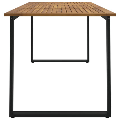 vidaXL Garden Table with U-shaped Legs 160x80x75 cm Solid Wood Acacia - Brown