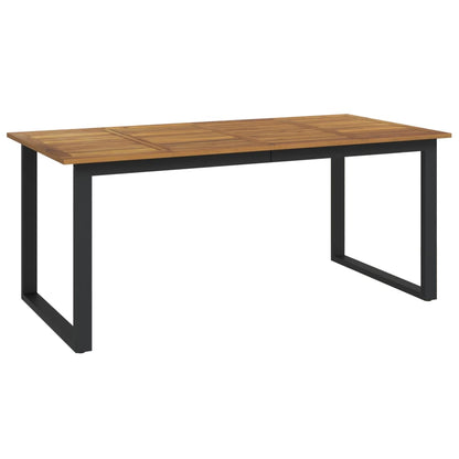 vidaXL Garden Table with U-shaped Legs 180x90x75 cm Solid Wood Acacia - Brown
