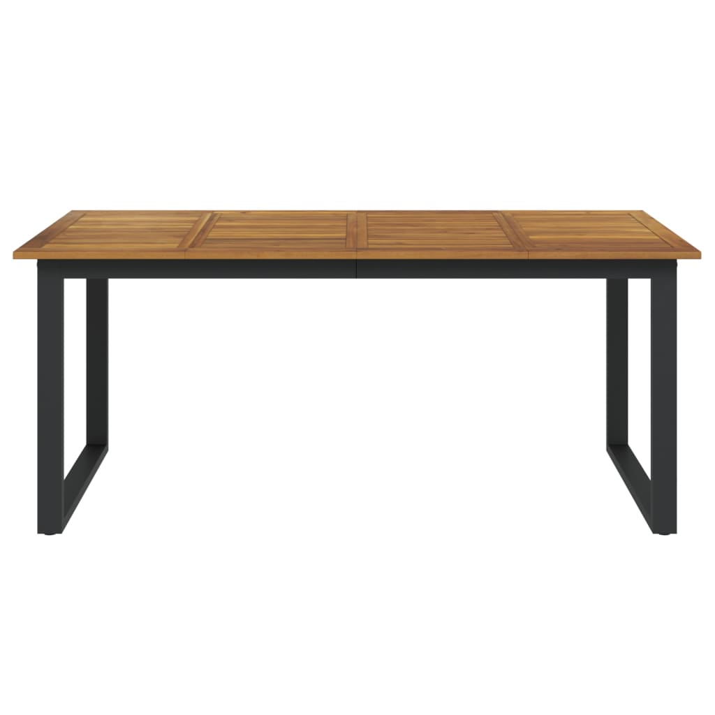 vidaXL Garden Table with U-shaped Legs 180x90x75 cm Solid Wood Acacia - Brown