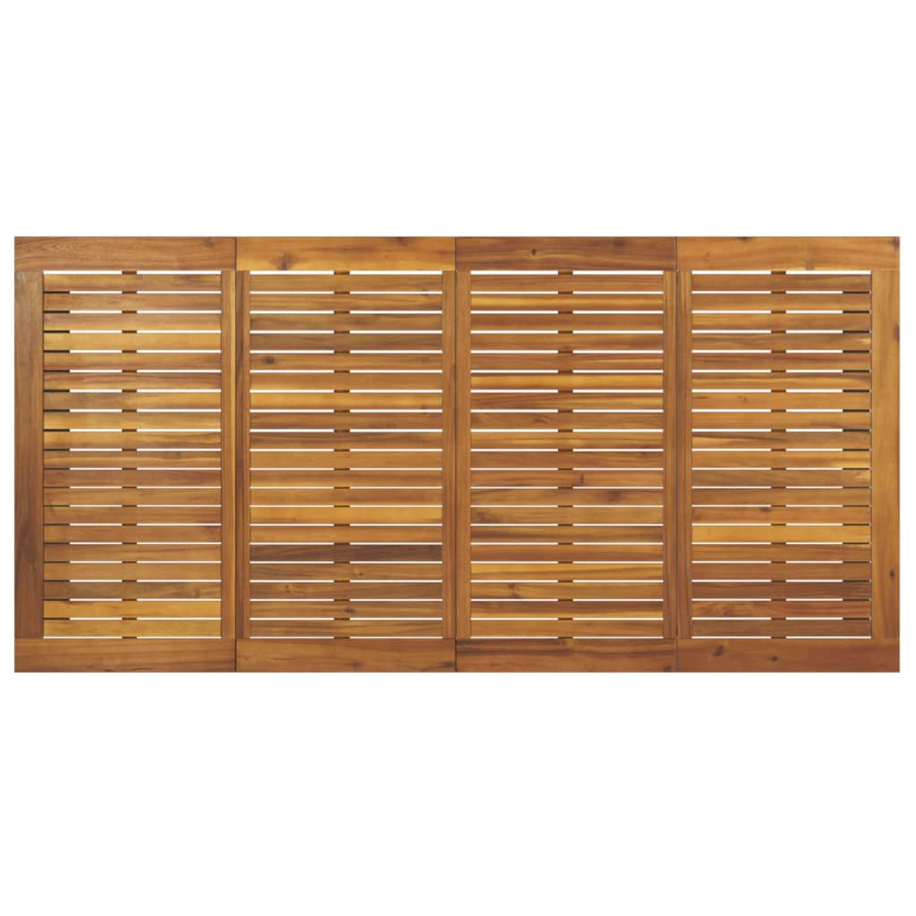 vidaXL Garden Table with U-shaped Legs 180x90x75 cm Solid Wood Acacia - Brown