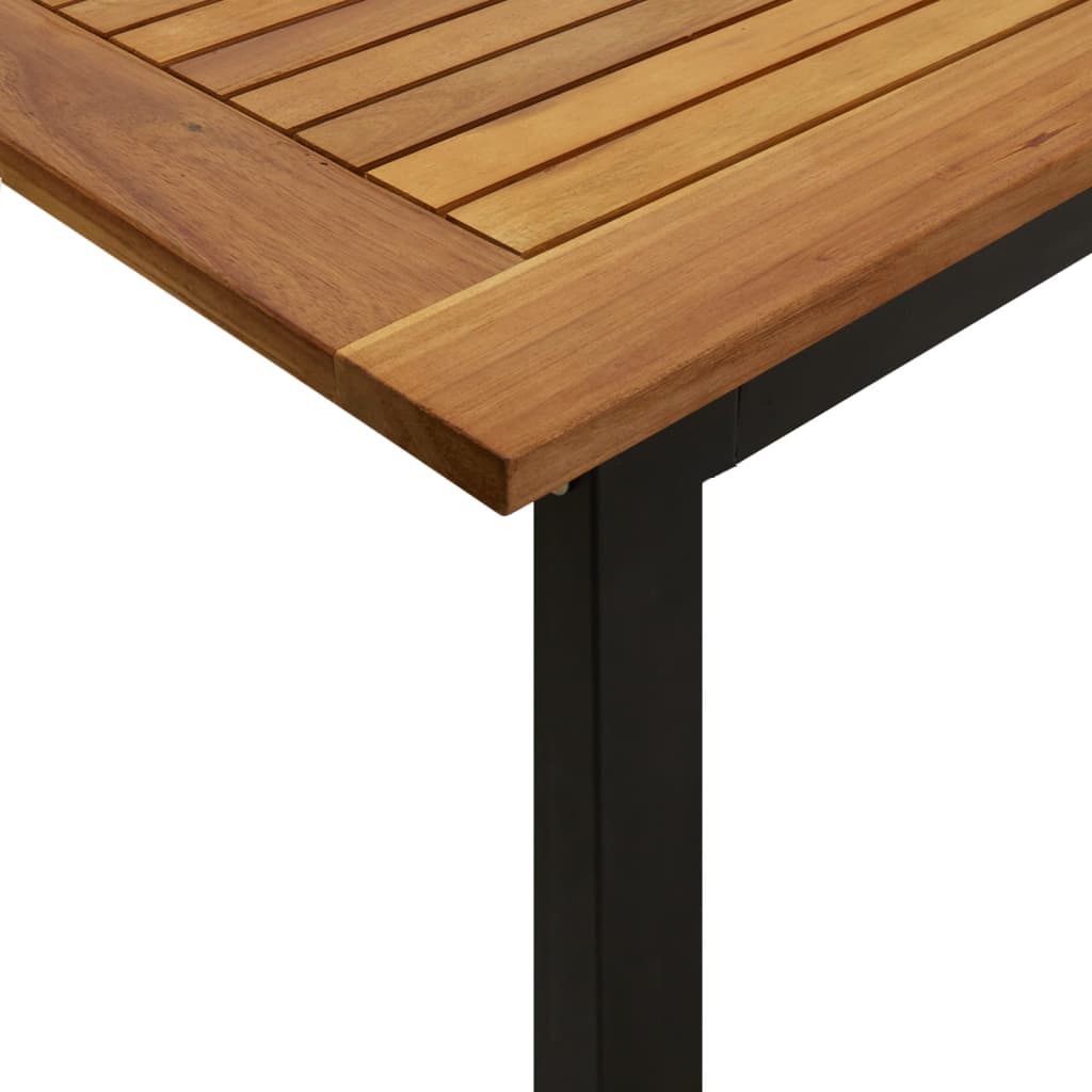 vidaXL Garden Table with U-shaped Legs 180x90x75 cm Solid Wood Acacia - Brown