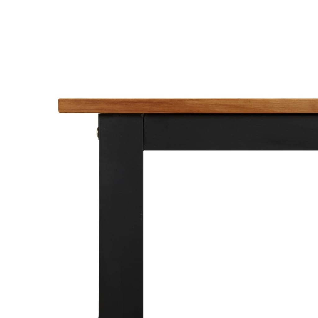 vidaXL Garden Table with U-shaped Legs 180x90x75 cm Solid Wood Acacia - Brown