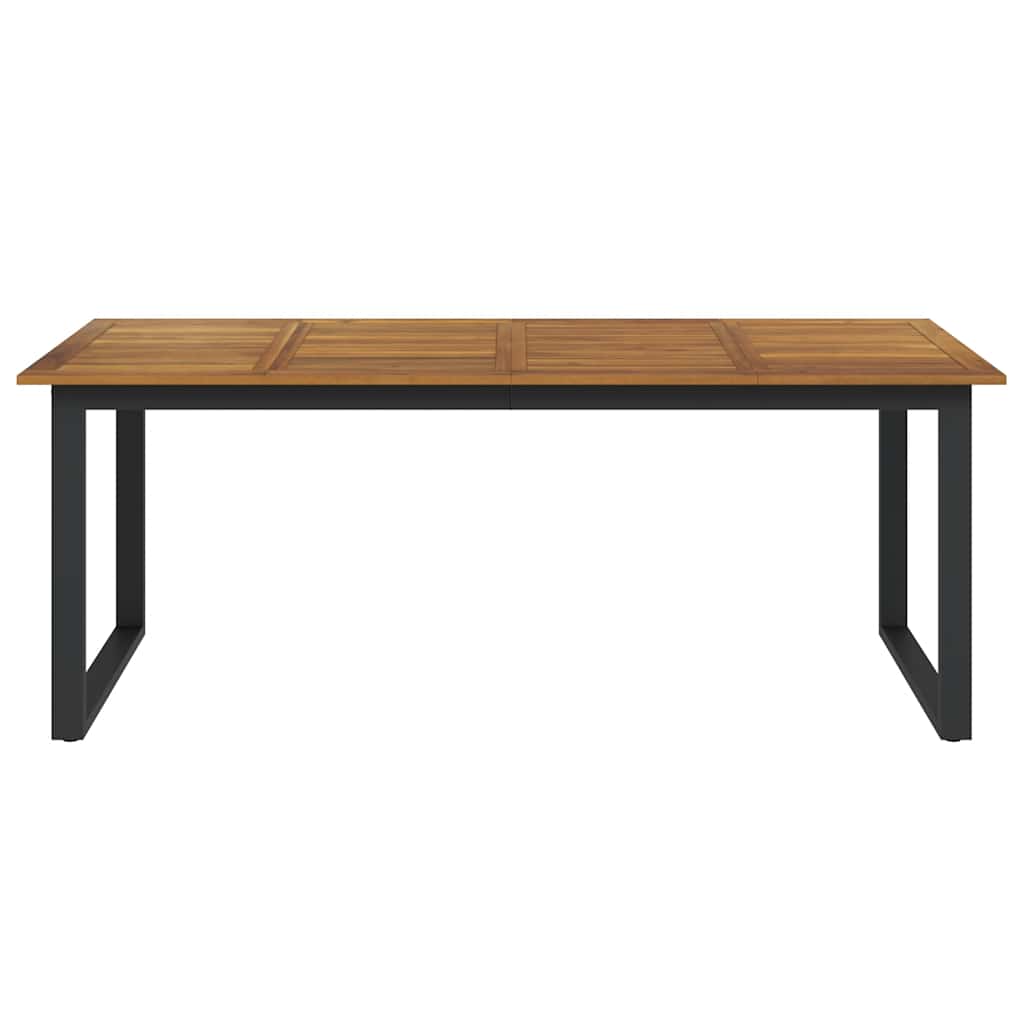 vidaXL Garden Table with U-shaped Legs 200x90x75 cm Solid Wood Acacia - Brown