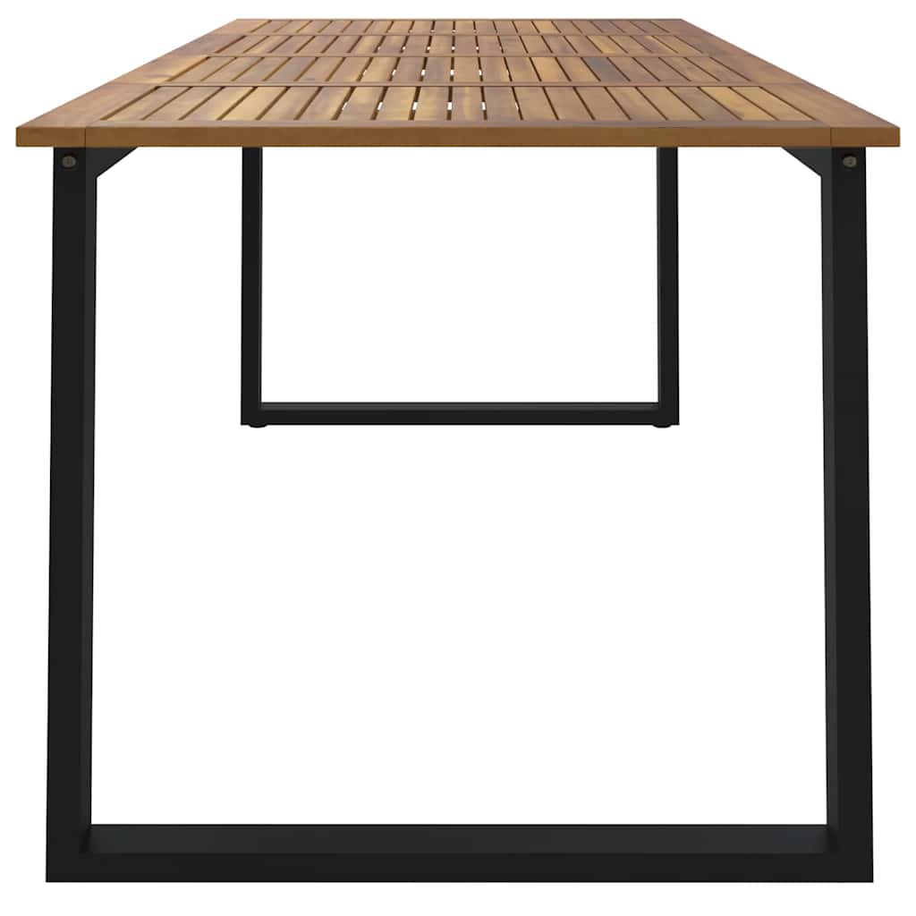 vidaXL Garden Table with U-shaped Legs 200x90x75 cm Solid Wood Acacia - Brown