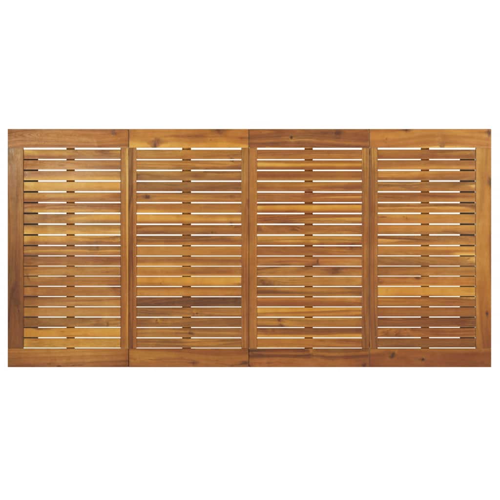 vidaXL Garden Table with U-shaped Legs 200x90x75 cm Solid Wood Acacia - Brown
