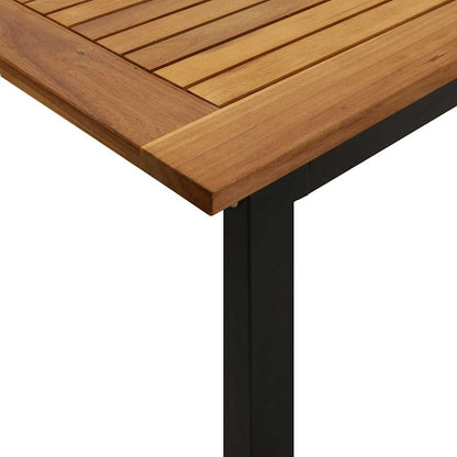 vidaXL Garden Table with U-shaped Legs 200x90x75 cm Solid Wood Acacia - Brown