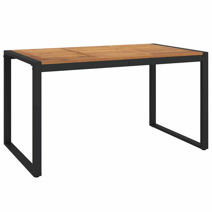 vidaXL Garden Table with U-shaped Legs 140x80x75 cm Solid Wood Acacia - Brown