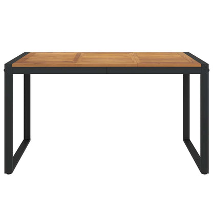 vidaXL Garden Table with U-shaped Legs 140x80x75 cm Solid Wood Acacia - Brown