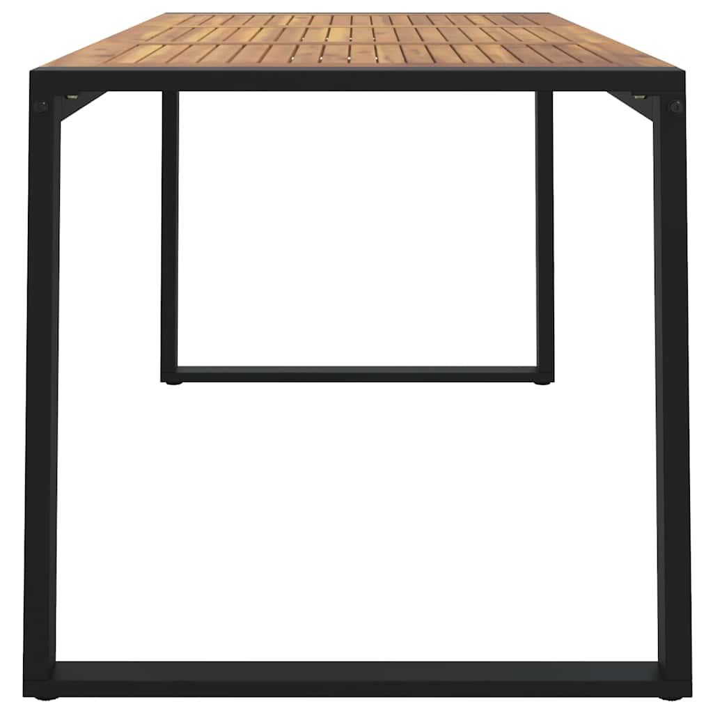 vidaXL Garden Table with U-shaped Legs 140x80x75 cm Solid Wood Acacia - Brown
