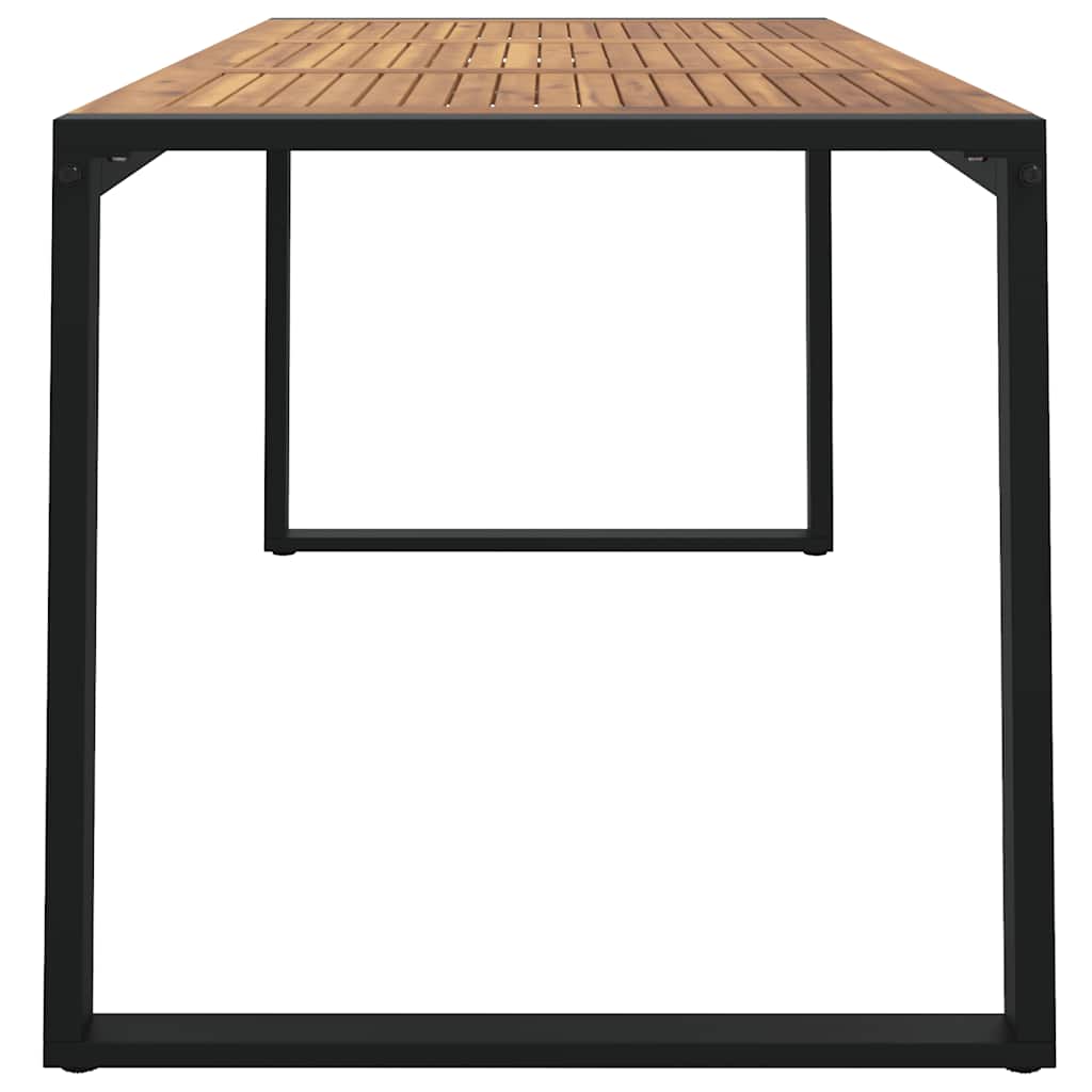 vidaXL Garden Table with U-shaped Legs 160x80x75 cm Solid Wood Acacia - Brown - 24496