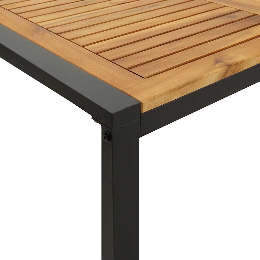 vidaXL Garden Table with U-shaped Legs 160x80x75 cm Solid Wood Acacia - Brown - 24496
