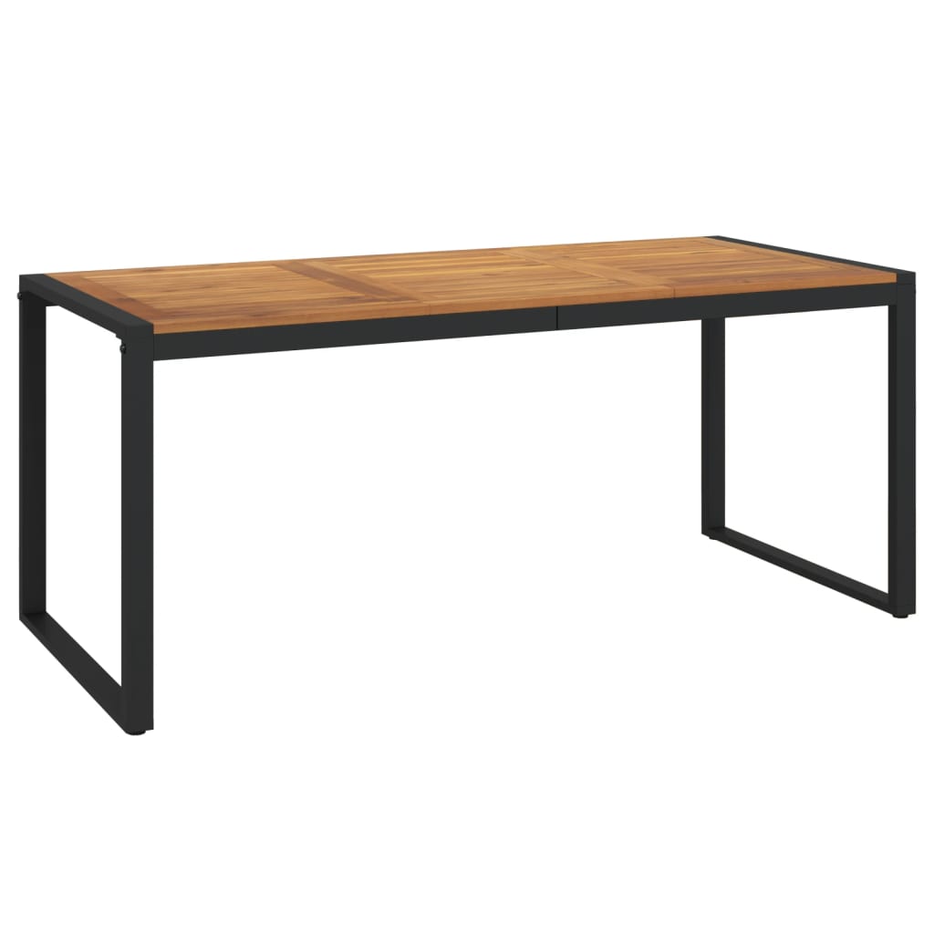 vidaXL Garden Table with U-shaped Legs 180x90x75 cm Solid Wood Acacia - Brown - 24505