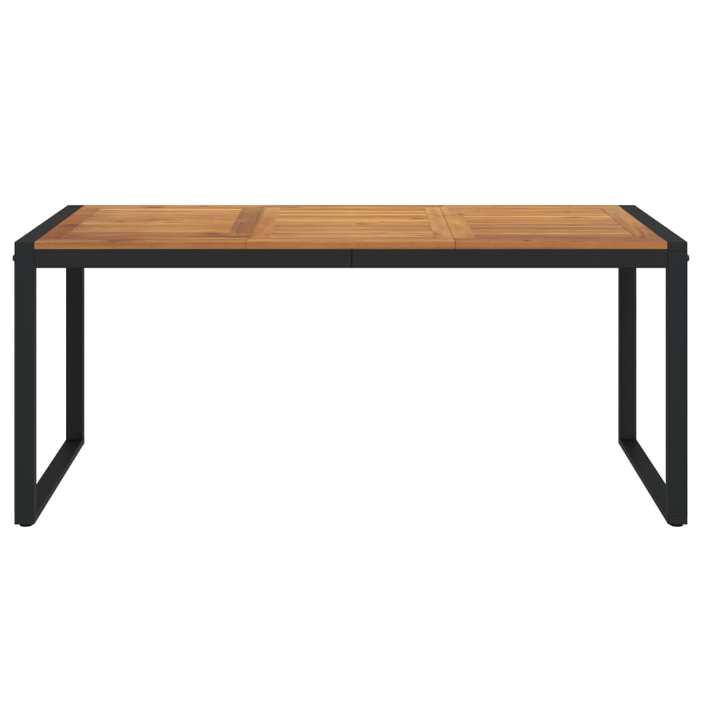 vidaXL Garden Table with U-shaped Legs 180x90x75 cm Solid Wood Acacia - Brown - 24505
