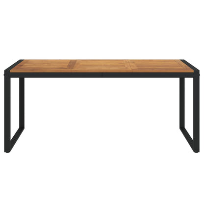 vidaXL Garden Table with U-shaped Legs 180x90x75 cm Solid Wood Acacia - Brown - 24505