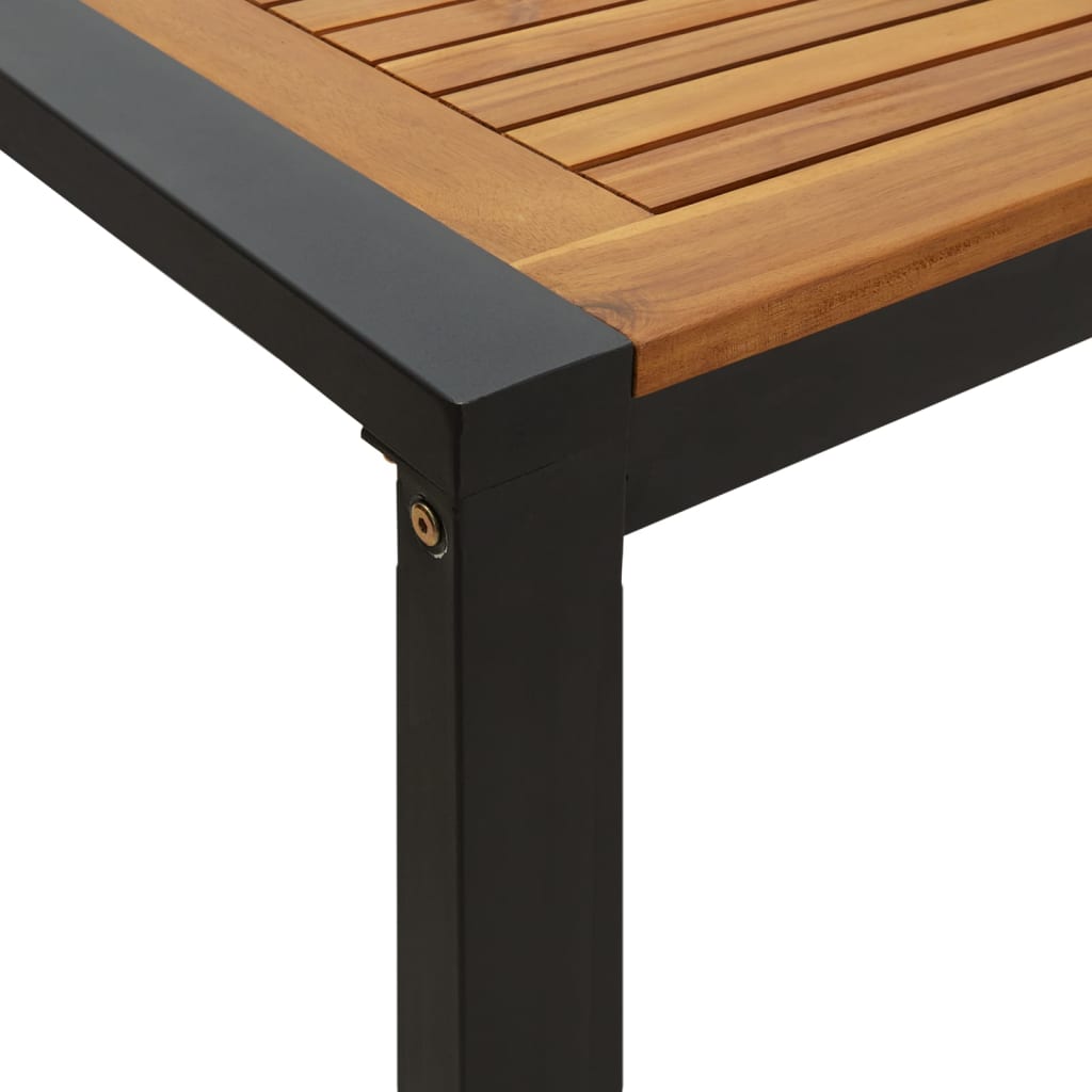 vidaXL Garden Table with U-shaped Legs 180x90x75 cm Solid Wood Acacia - Brown - 24505