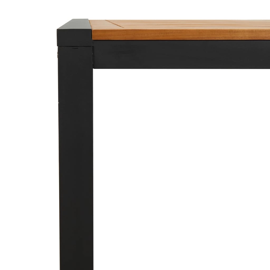 vidaXL Garden Table with U-shaped Legs 180x90x75 cm Solid Wood Acacia - Brown - 24505