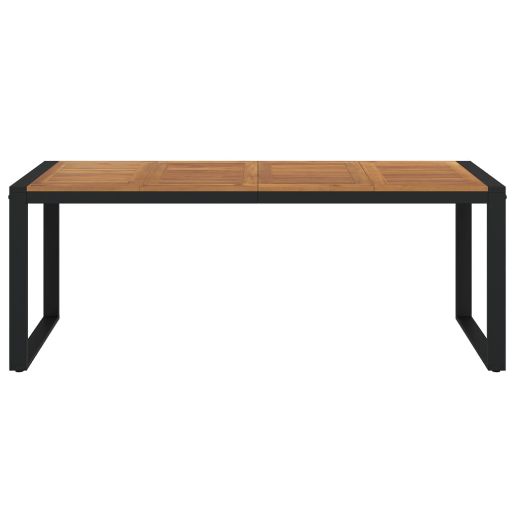 vidaXL Garden Table with U-shaped Legs 200x90x75 cm Solid Wood Acacia - Brown - 24514