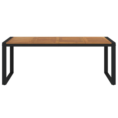 vidaXL Garden Table with U-shaped Legs 200x90x75 cm Solid Wood Acacia - Brown - 24514