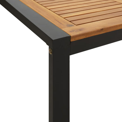 vidaXL Garden Table with U-shaped Legs 200x90x75 cm Solid Wood Acacia - Brown - 24514