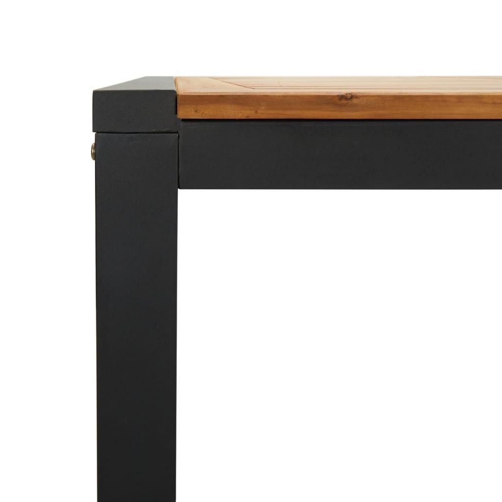 vidaXL Garden Table with U-shaped Legs 200x90x75 cm Solid Wood Acacia - Brown - 24514