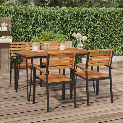 vidaXL Garden Table with Hairpin Legs 140x80x75 cm Solid Wood Acacia - Brown